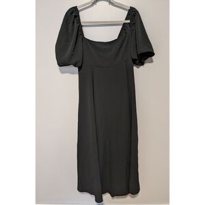 Hill House Matilda Black Square Neck Midi Dress size medium